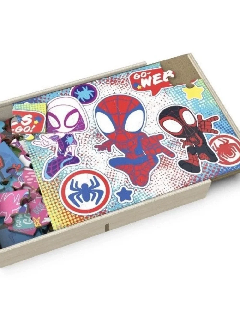 Disney Jr Marvel Spidey Amazing Friends Wooden Puzzle Set - 6 Pack